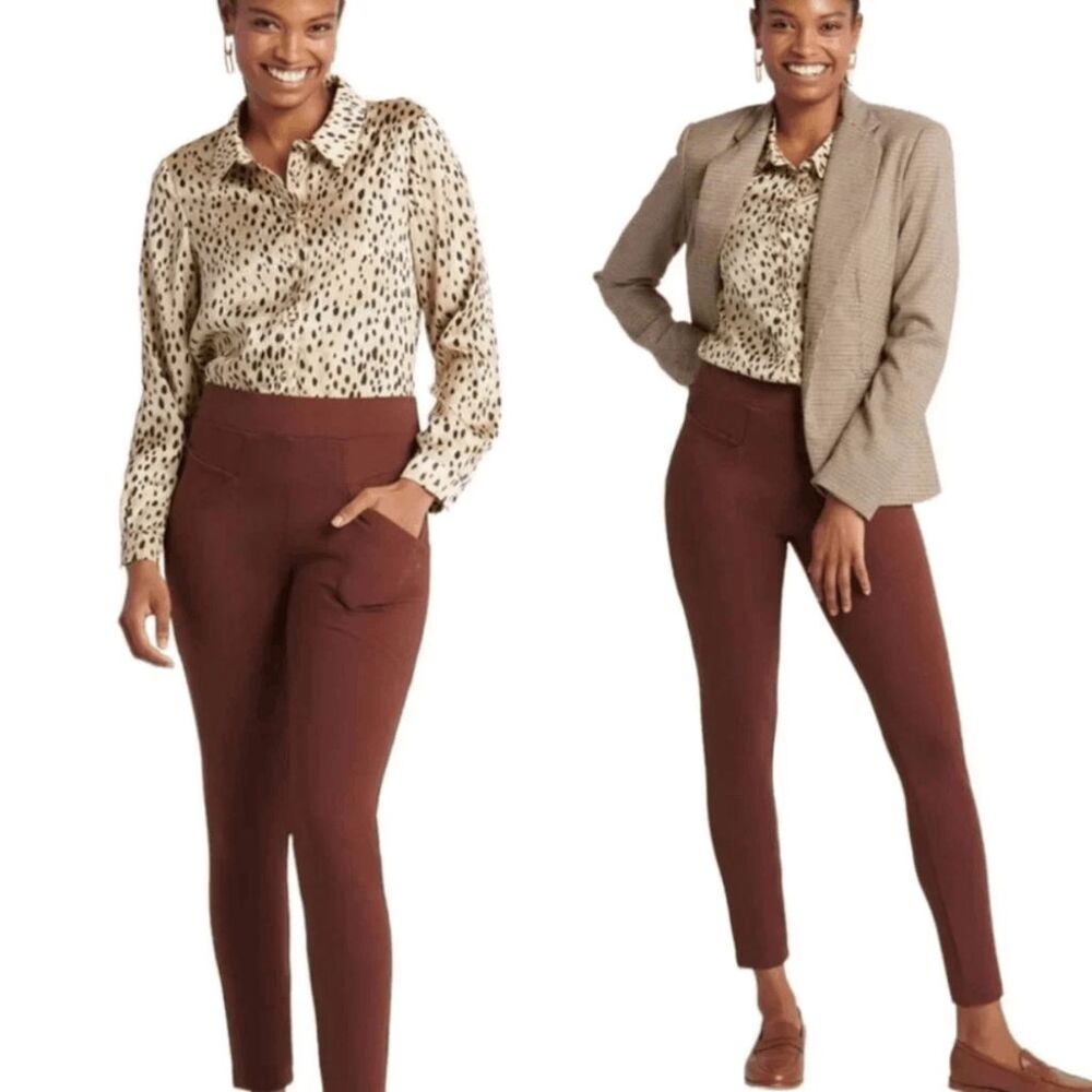 Betabrand Dutch Twill Journey Skinny Dress Pant Yoga Pants XLarge Short Petite
